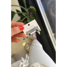 Çiçek Küpe - Mavi