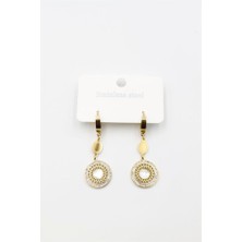 Taşlı Küpe - Altın