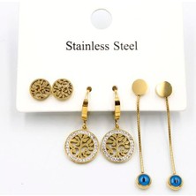 6'lı Set Küpe - Altın