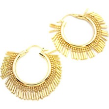 Sallantılı Halka Küpe - Altın