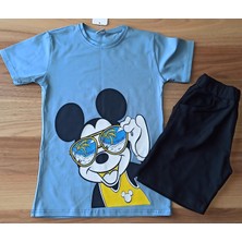Mickey Baskılı Mavi Takım