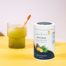 Ancient Greens Ginger Shot Büyük Boy 72G 30 Porsiyon Zencefil, Limon, Buğday Çimi Suyu Tozu Dondurularak Kurutulmuş, Glutensiz, Vegan