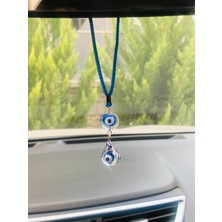 Cam Yuvarlak Gözlü Araba Ayna Süsü Araba Nazarlık Nazar Koruması, 1 Adet Araba Hediyelik