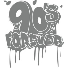 90's Forever Araba Sticker 17X17 cm Gri