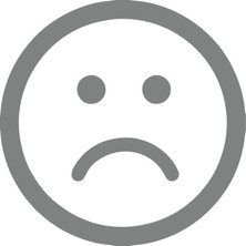 Üzgün Emoji Araba Sticker 17X17 cm Gri