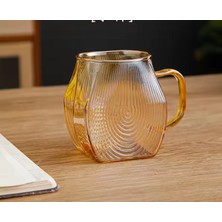 Borosilikat Cam Amber Salyangoz  Desenli Bardak 1 Adet 300 ml