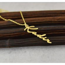 Isim Yazılı 14 Ayar Altın Kolye