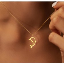 Yunus Balığı 14 Ayar Altın Kolye