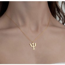 Psikoloji Simgesi 14 Ayar Altın Kolye