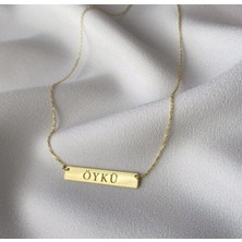 Isim Yazılı 14 Ayar Altın Kolye