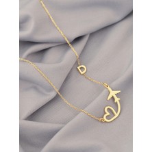 Uçak 14 Ayar Altın Kolye