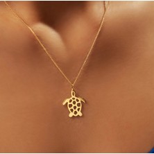 Caretta Caretta 14 Ayar Altın Kolye