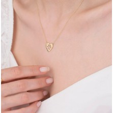 Kalp Puzzle 14 Ayar Altın Kolye