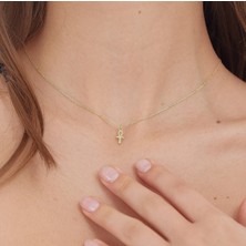 Haç 14 Ayar Altın Kolye