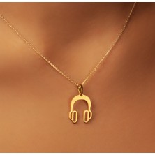 Kulaklık 14 Ayar Altın Kolye