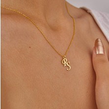 Harf Yazılı 14 Ayar Altın Kolye