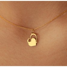 Kalplerimiz Bir 14 Ayar Altın Kolye