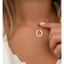 Güneş 14 Ayar Altın Kolye