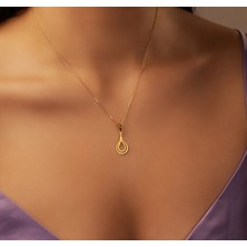 Damla Model 14 Ayar Altın Kolye