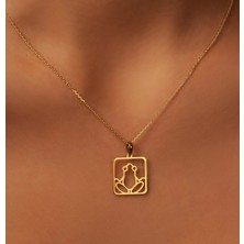 Kurbağa 14 Ayar Altın Kolye