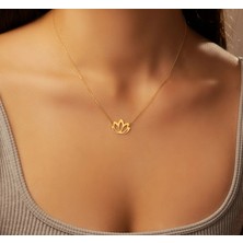Lotus 14 Ayar Altın Kolye