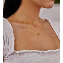 Harf Yazılı 14 Ayar Altın Kolye