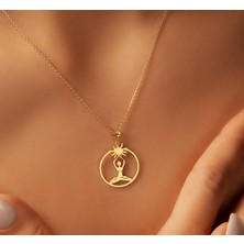 Meditasyon 14 Ayar Altın Kolye