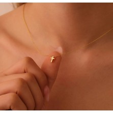 Haç 14 Ayar Altın Kolye