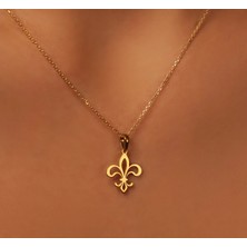 Çiçek Model 14 Ayar Altın Kolye