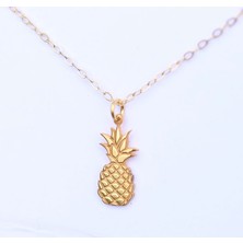 Ananas 14 Ayar Altın Kolye