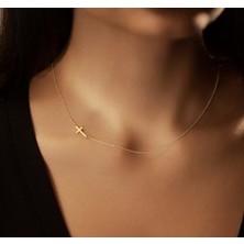 Haç 14 Ayar Altın Kolye