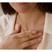 Isim Yazılı 14 Ayar Altın Kolye