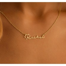 Isim Yazılı 14 Ayar Altın Kolye