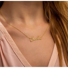 Isim Yazılı 14 Ayar Altın Kolye