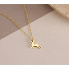 Geyik 14 Ayar Altın Kolye