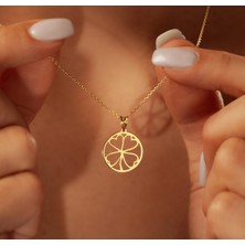 Yonca 14 Ayar Altın Kolye