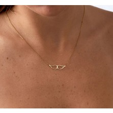 Melek Kanadı 14 Ayar Altın Kolye