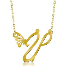 Ü Harf 14 Ayar Altın Kolye