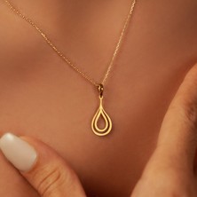 Damla Model 14 Ayar Altın Kolye