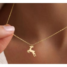 Yavru Geyik 14 Ayar Altın Kolye