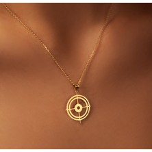 Hedef Tılsımı 14 Ayar Altın Kolye