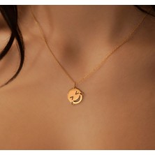 Emoji 14 Ayar Altın Kolye