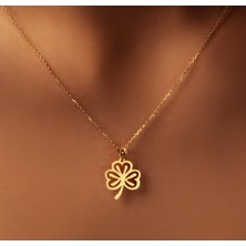 Yonca 14 Ayar Altın Kolye
