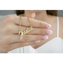 Isim Yazılı 14 Ayar Altın Kolye