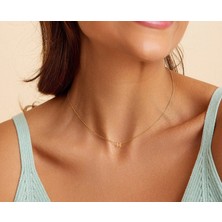 H Harf 14 Ayar Altın Kolye