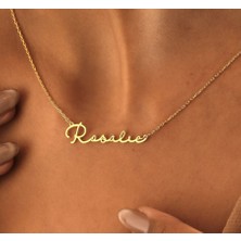 Isim Yazılı 14 Ayar Altın Kolye