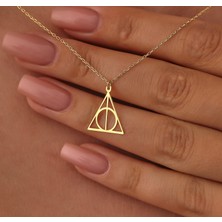 Üçgen 14 Ayar Altın Kolye