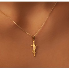 Samuray Kılıcı 14 Ayar Altın Kolye