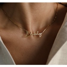 Isim Yazılı 14 Ayar Altın Kolye