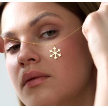 Kar Tanesi 14 Ayar Altın Kolye